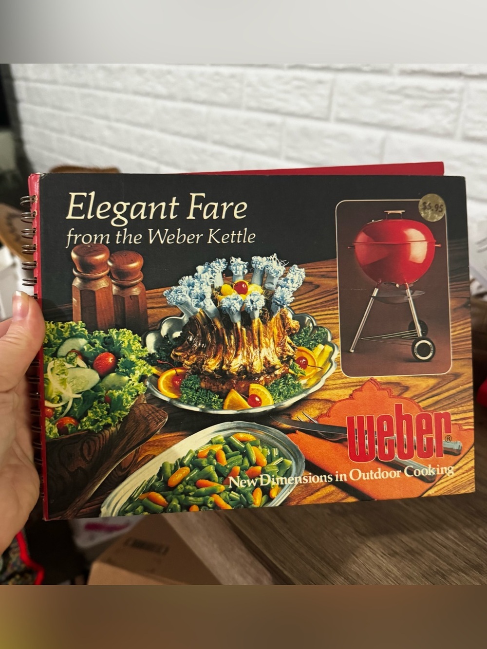 Vintage 1977 Weber Kettle Cookbook Elegant Fare Jane Wood BBQ Grill Recipes